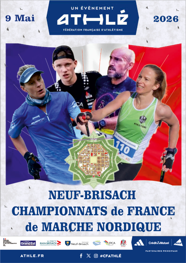 Affiche des Championnats de France de Marche Nordique 2026